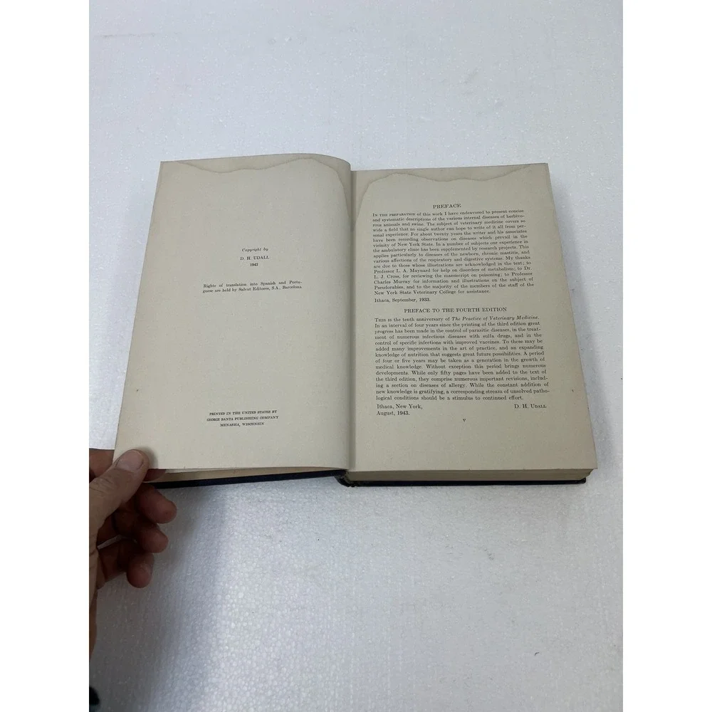 The Practice of Veterinary Medicine by D. H. Udall 1943 4th Ed HC cattle disease